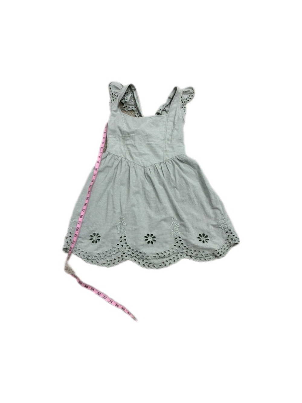 American Eagle Outfitters Light Green Eyelet Sundress